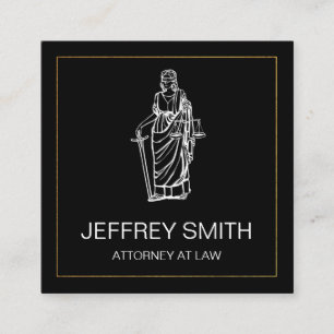 Justitieschalen Advocaat Law Square Visitekaar Vierkante Visitekaartje