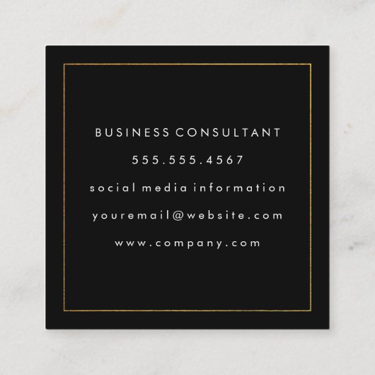 Justitieschalen | Advocaat | Recht Vierkante Visitekaartje (Achterkant)