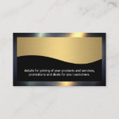 Justitieschalen | Goud Metaal Visitekaartje (Achterkant)