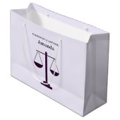 Justitiewaag Rechtskundige Dienstverlening Symbool Groot Cadeauzakje (Voorkant Gekanteld)