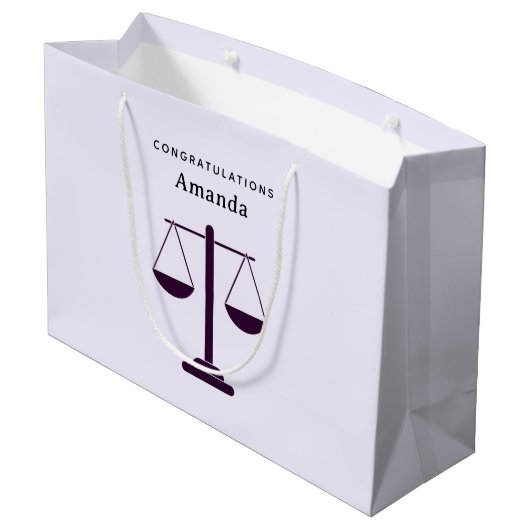 Justitiewaag Rechtskundige Dienstverlening Symbool Groot Cadeauzakje (Achterkant Gekanteld)