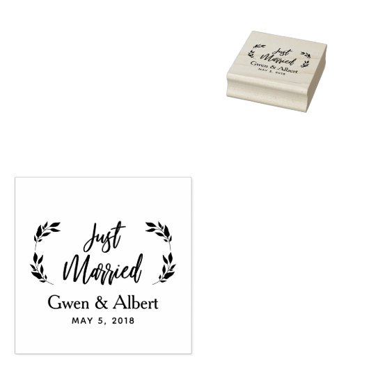 Justo Married Quote Design Rubberstempel (Gestempeld)