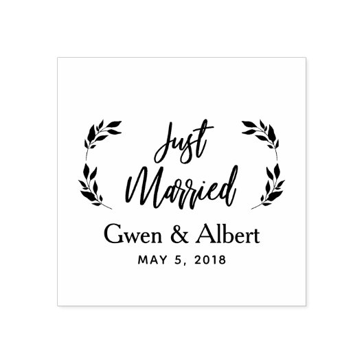 Justo Married Quote Design Rubberstempel (Afrduk)