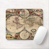 Justus Danckerts' Antiek kaart Mousepad Muismat (Met muis)