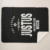 Justus Persoonlijke naam Birthday Gift Sherpa Deken (Voorkant (horizontaal))