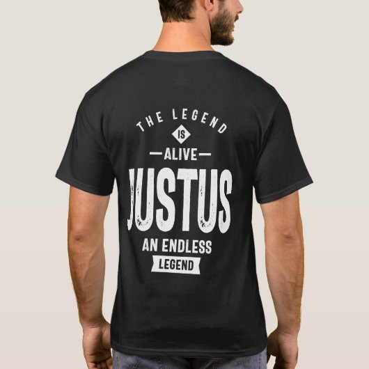 Justus Persoonlijke naam Birthday Gift T-shirt (Achterkant)