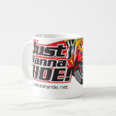 JustWannaRide Classic Logo Mok (Voorkant links)