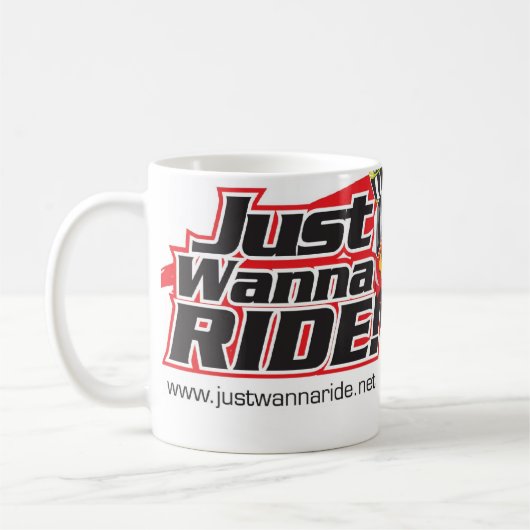 JustWannaRide Classic Logo Mok (Links)