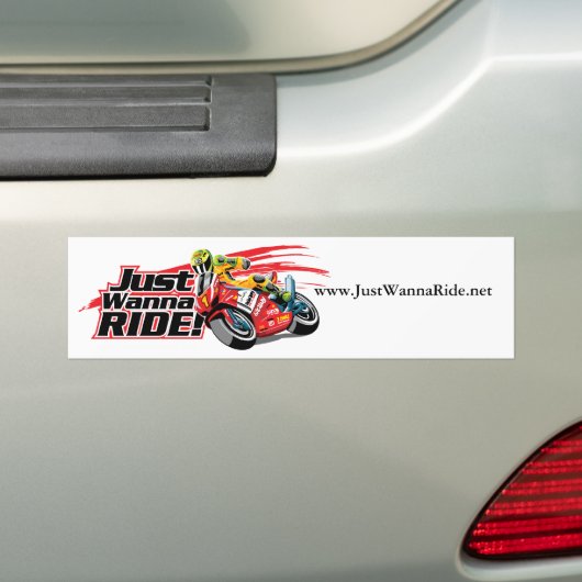 JustWannaRide.net-Bumpersticker Bumpersticker (Op auto)