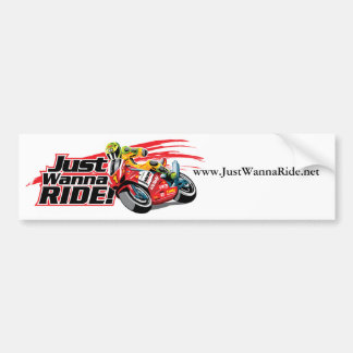 JustWannaRide.net-Bumpersticker Bumpersticker