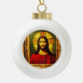 Jusus heer keramische bal ornament (Voorkant)