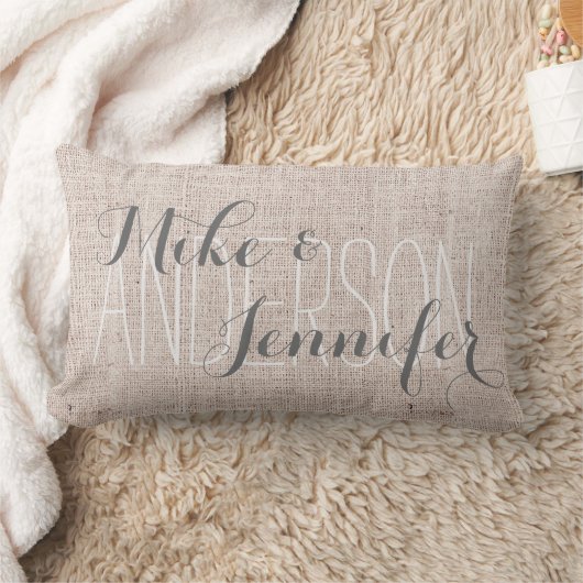 Jute-als personaliseer de Gift van de Datum van de Kussen (Deken)