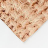 Jute bag sack beige kleur bruin fleece deken (Hoek)