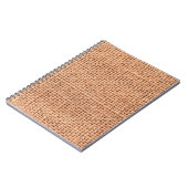 Jute bag sack beige kleur bruin notitieboek (Linkerzijde)