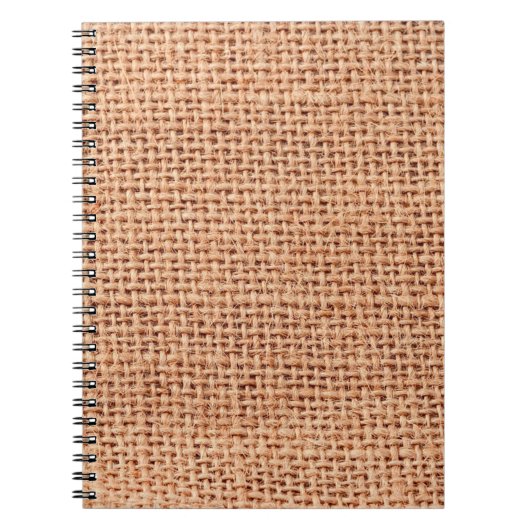 Jute bag sack beige kleur bruin notitieboek (Voorkant)