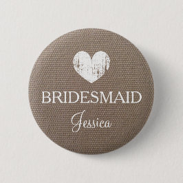 Jute bruidsmeisje knoop voor landelijke chic huwel ronde button 5,7 cm