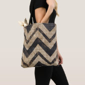 Jute Chevron Canvas tas (Dichtbij)