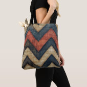 Jute Chevron Canvas tas (Dichtbij)