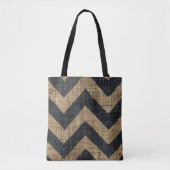 Jute Chevron Canvas tas (Voorkant)