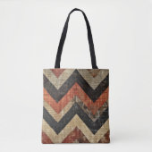 Jute Chevron Tote Bag (Voorkant)