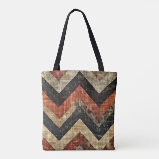 Jute Chevron Tote Bag (Achterkant)