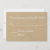 Jute en Kant RSVP Kaart (Achterkant)