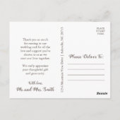 Jute en Kant Trouwtrouwkaartjes Rustiek Briefkaart (Achterkant)