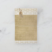 Jute en Witte Kant Baby Shower Bedankt (Binnen)