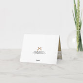 Jute en Witte Kant Baby Shower Bedankt (Achterkant)