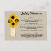 Jute Geel Bloemendecor in Metselwerkpot Veiligheid Informatiekaartje (Voorkant)