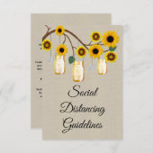 Jute Geel Bloemendecor in Metselwerkpot Veiligheid Informatiekaartje (Voorkant / Achterkant)