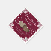 Jute Harten Kant Roestbruine Trouwservetten Servet (Hoek)