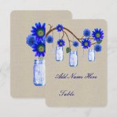 Jute Houten Blauwe Metselaars Potten Tafel Plaatsk Kaart (Voorkant / Achterkant)