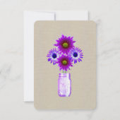 Jute Houten Paarse Metselpotten Tafel Plaatskaart (Achterkant)