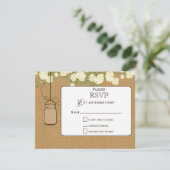 jute ivoor rozen metselaar potten bruiloft RSVP (Staand voorkant)