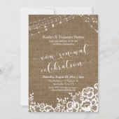 Jute kant lichtsnoeren hernieuwingsceremonie vieri kaart (Voorkant)