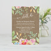 Jute kant lichtsnoeren wij doen nog jubileum kaart (Staand voorkant)