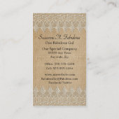 jute kant  naaimachine visitekaartje (Achterkant)