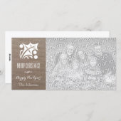 Jute kerstkaarten met aangepaste vakantiefoto feestdagenkaart (Voorkant / Achterkant)