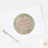 Jute Kerstkeuken Inmaken | Thuisgemaakte Jam Ronde Sticker (Envelop)