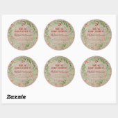 Jute Kerstkeuken Inmaken | Thuisgemaakte Jam Ronde Sticker (Vel)