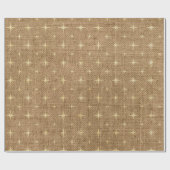 Jute Kerststerren Cadeaupapier (Vlak)