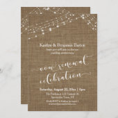 Jute lichtsnoeren viering hernieuwde beloften kaart (Voorkant / Achterkant)