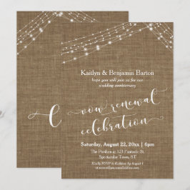 Jute lichtsnoeren viering hernieuwing van de gelof kaart