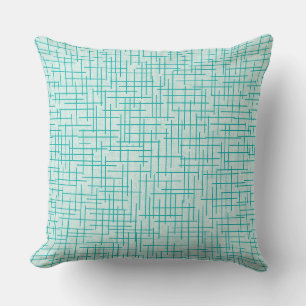 jute lijnen retro patroon kussen