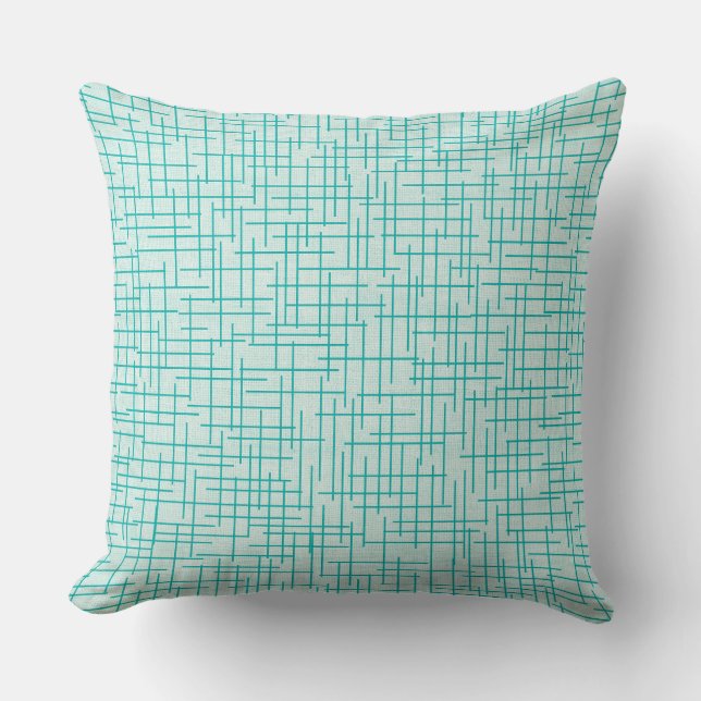 jute lijnen retro patroon kussen (Voorkant)