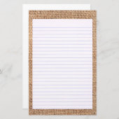 Jute Lined Stationery Briefpapier (Voorkant / Achterkant)