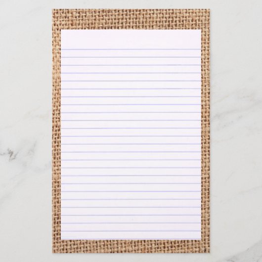 Jute Lined Stationery Briefpapier (Voorkant)
