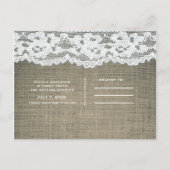 Jute lintel Zonnebloemen Madeliefjes Mason Save th Aankondigingskaart (Achterkant)