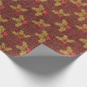 Jute Mistletoe Cadeaupapier (Hoek)